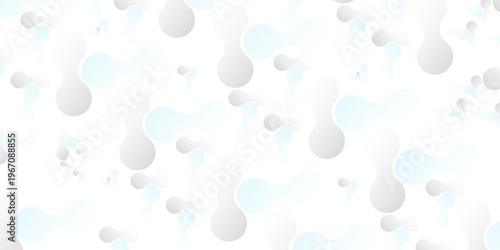 abstract white paper overlapping decor seamless pattern with dots gradient meatball circles creative web banner wallpaper textile design.