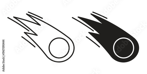 Comet icon vector pictogram pack. icon vector template