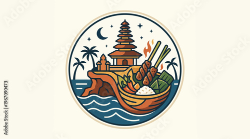 Balinese Temple and Cuisine Badge