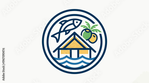 Minimalist Icon Representing Coastal Environment