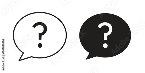 Comment question icon vector pictogram pack. icon vector template
