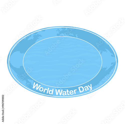 World Water Day Concept and logo unit for banner. The importance of water and conservation.