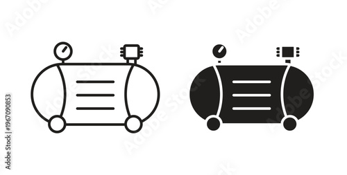 Compressor icon vector pictogram pack. icon vector template
