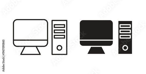 Computer icon vector pictogram pack. icon vector template