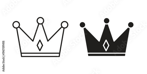 Crown icon vector pictogram pack. icon vector template