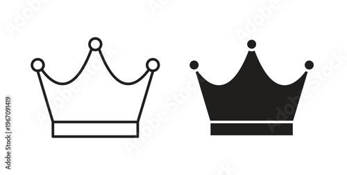 Crown icon vector pictogram pack. icon vector template