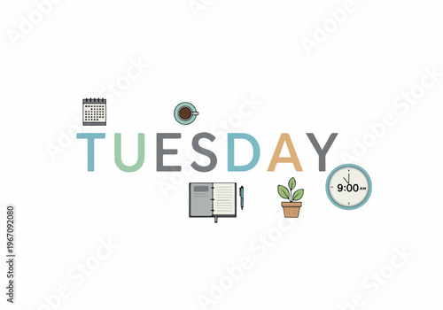 Celebrating the start of the week with a reminder of productivity, coffee, and growth Tuesday