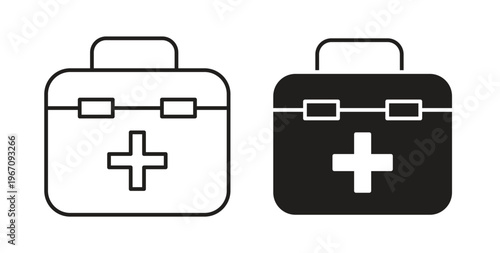 Doctor bag icon vector pictogram pack. icon vector template