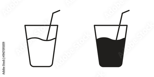 Drink icon vector pictogram pack. icon vector template