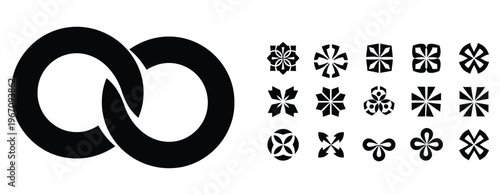 Ancient polynesian symbols hei matau and variations representing ancestry and protection
