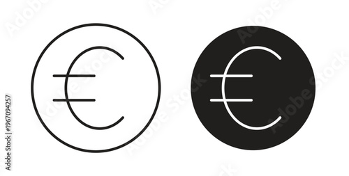 Euro icon vector pictogram pack. icon vector template
