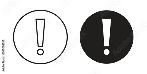 Exclamation interface icon vector pictogram pack. icon vector template