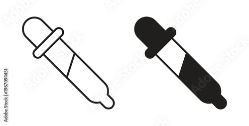 Eye dropper icon vector pictogram pack. icon vector template