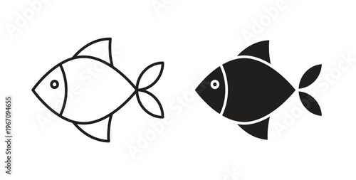Fish icon vector pictogram pack. icon vector template