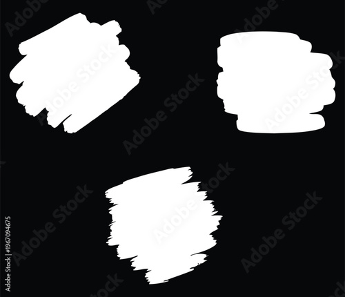 Abstract white brush strokes on black background a minimalist artistic expression