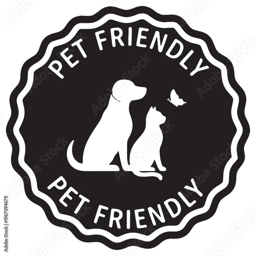 Pet friendly badge a welcoming symbol for animal lovers and their companions