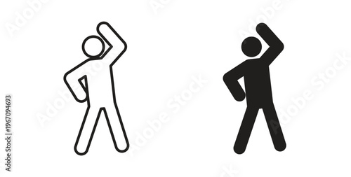 Fitness exercise icon vector pictogram pack. icon vector template