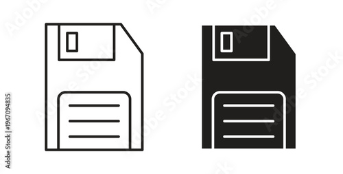 Floppy disk icon vector pictogram pack. icon vector template