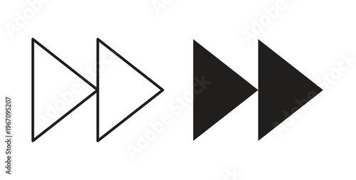 Forward icon vector pictogram pack. icon vector template