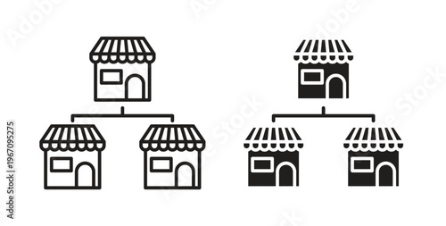 Franchise icon vector pictogram pack. icon vector template