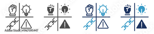 swot analysis multi purpose icon set