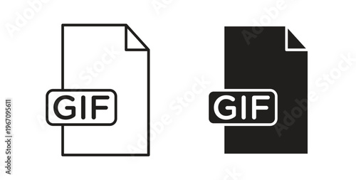 Gif icon vector pictogram pack. icon vector template