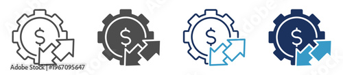 currency fluctuation multi purpose icon set