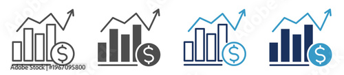 economic recovery multi purpose icon set
