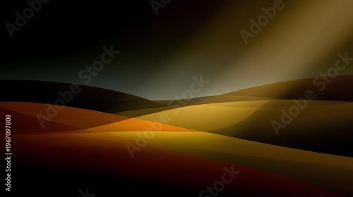 Abstract Warm Landscape: A mesmerizing abstract composition of rolling hills, bathed in warm, inviting light. An expression of nature's beauty and gentle movement.