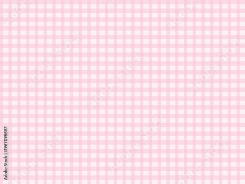 Seamless gingham pattern. Pink white plaid gingham minicheck texture background. Checkered tweed plaid repeating abstract pattern for textile fabric design