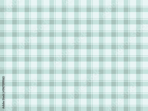 Seamless gingham pattern background, soft mint green plaid chequered pattern