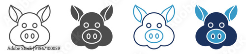 pig multi purpose icon set