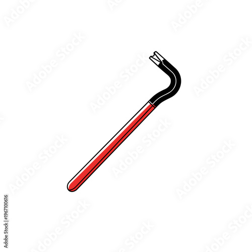 crowbar tool metal lever construction repair equipment hardware. Used for industry, construction, and repair themes