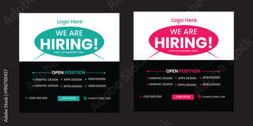 We are hiring job vacancy Social Media Post Or Instagram Promotional Social Media Square Banner And Square Flyer Template Design We are hiring job vacancy social media post or Social Media Square Bann