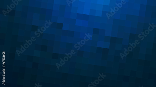 Dark Blue Mosaic Tile Background, Abstract Geometric Square Pixel Pattern, Deep Navy Gradient Texture, Sleek Modern Wallpaper for Design, Banner, Presentation and Creative Digital Art Projects