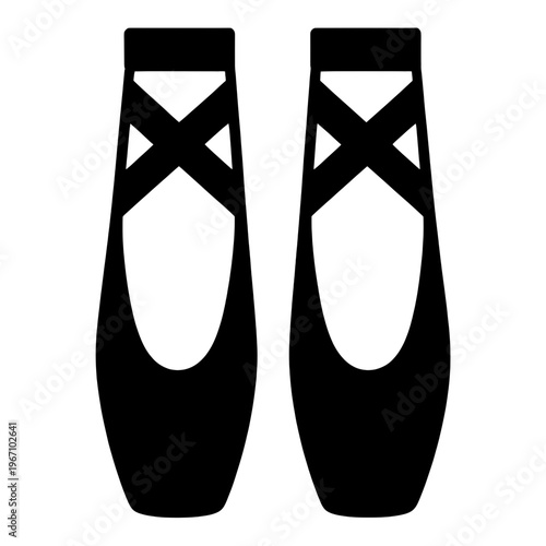 Ballet Pointe Shoes Line Icon