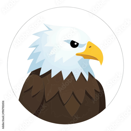 Bald Eagle Head Vector Icon