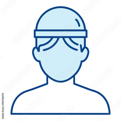 Bald Man with Glasses Vector Icon