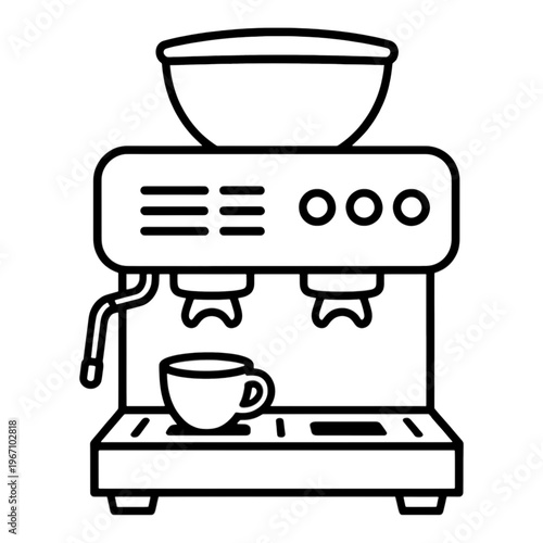 Coffee Maker Brewing Cup Line Icon