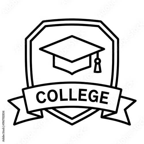 College Graduation Line Icon
