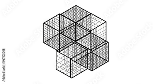 Geometric shapes in a grid pattern.