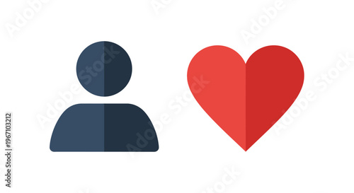 Person with a heart symbol.