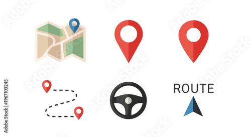 Navigation icons on a white background.