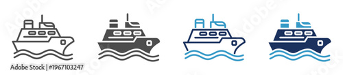 ship multi purpose icon set