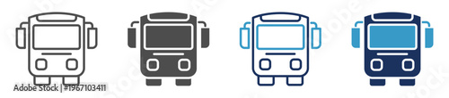 bus multi purpose icon set