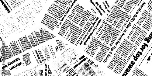Distressed document overlay newspaper grunge paper design. overlay grainy scratch rough wall concrete article aged new latter vintage background.
