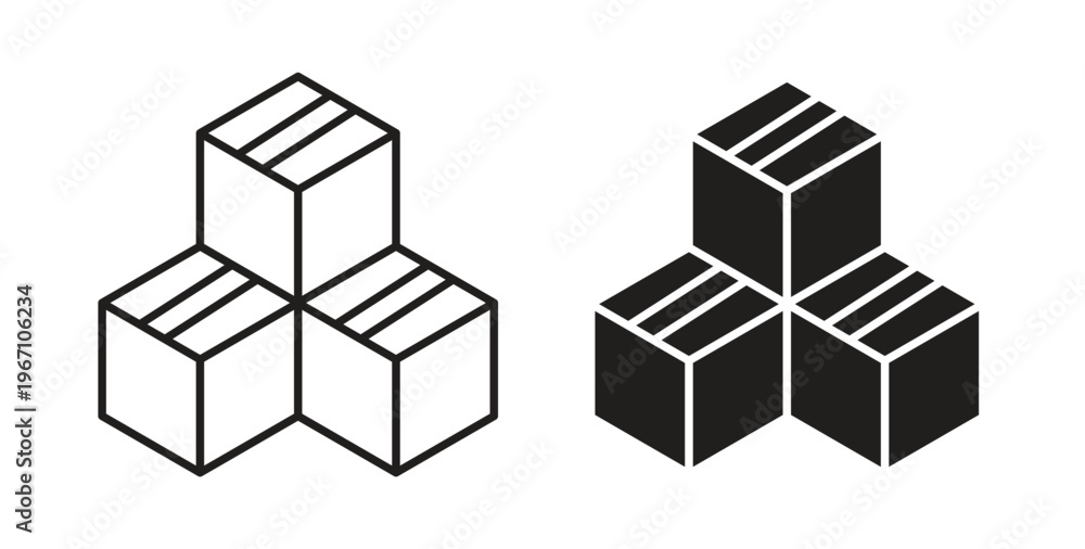 Fototapeta premium Inventory icon vector pictogram pack. icon vector template