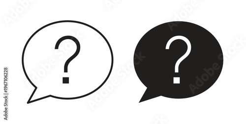 Interrogation icon vector pictogram pack. icon vector template