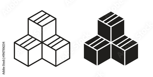 Inventory icon vector pictogram pack. icon vector template