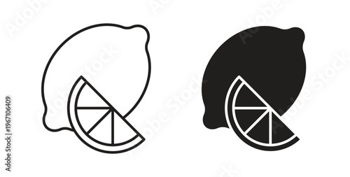 Lemon icon vector pictogram pack. icon vector template